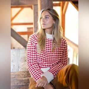 Marea Heart Sweater, sz S